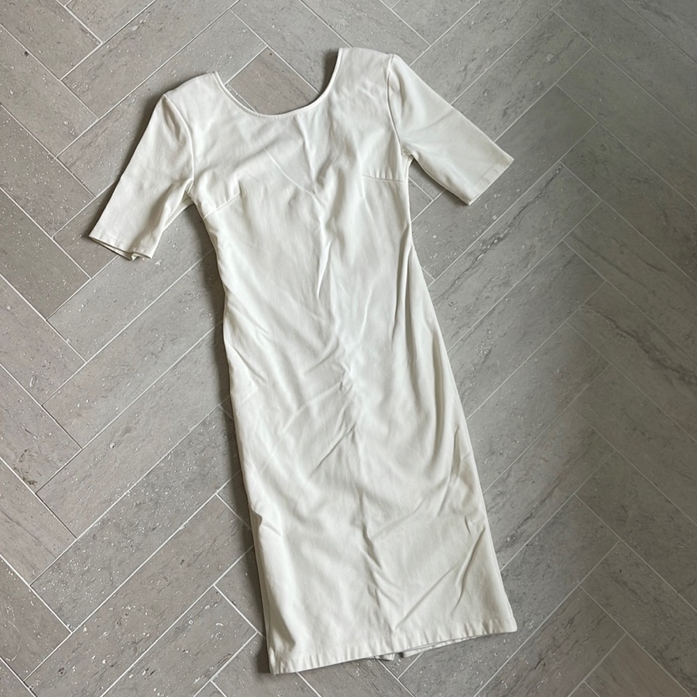LULUS WHITE BODYCON MIDI DRESS